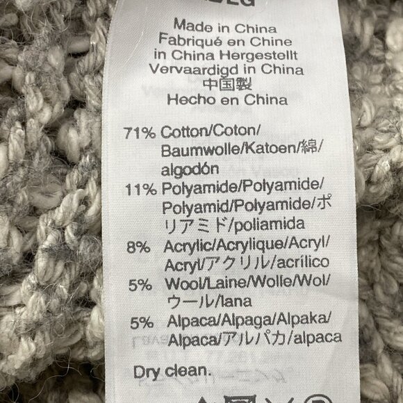 MADEWELL Women Baez Pullover Sweater Crew Neck Chunky Sz XL Gray Casual 90-3 - Picture 11 of 11